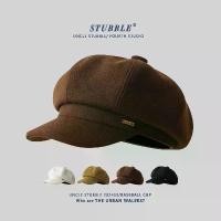ราคา New Autumn Winter Wool Octagonal Hat for Women Korean Style Versatile Beret Flatters Big Faces with Large Crown Newsboy Cap หมวก nyของแท้ หมวก ทีม หมวก แค้มป์ปิ้ง (1733256130547976191)