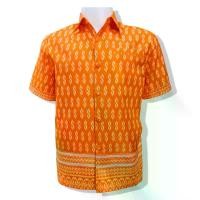 ราคา เสื้อซาฟารีชาย งานอัดกาวทั้งตัว กระเป๋า 3 ใบ ใส่ทำงาน ผ้าไทย พิมพ์ลาย ลายขอ ทีม สีส้ม พี่พิมพ์ ผ้าไทย (1731850683121830028)