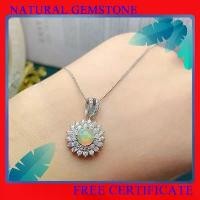ราคา จี้สร้อยคอโอปอล ของแท้ S925 เงิน สำหรับผู้หญิง โอปอลธรรมชาติ พร้อมใบรับรอง 6mm (1731958244787914746)
