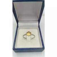 ราคา แหวนซิทริน แหวนพลอยแท้ เงิน 925 ชุบทองคำขาว (1734334453870462128)