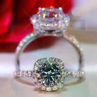 ราคา Tik Tok Live Stream Hot Sale S925 Silver Classic Small Sugar Cube 1 Karat Artificial Diamond Princess Square Bag Open Mouth Ring for Women แหวน คู่ รัก สลัก ชื่อ (1734957558196438304)