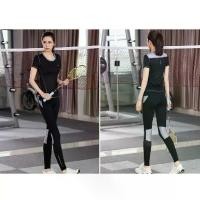 ราคา Siboon ชุดออกกำลังกาย โยคะ ฟิตเนส แอโรบิค เสื้อแขนสั้น+กางเกงขายาว (2ชิ้น) สำหรับผู้หญิง Sport Yoga (1735562471950878496)
