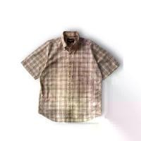 ราคา PAUL STUART/ Vintage short sleeve shirt with striped, light brown (1734507817263990646)