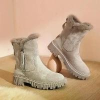 ราคา พร้อมส่ง 35-42 Large Size Martin Boots Women's Casual Shoes Plus Velvet and Thick Mid-Calf Snow Cotton Shoes (1735482953522972454)