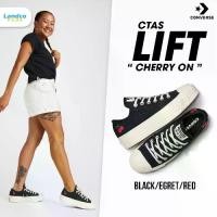 ราคา Converse รองเท้าผ้าใบ รองเท้าแฟชั่น Chuck Taylor All Star Lift Cherry On OX A08862CWS4BKRE (3000) [Landco] (1730039314050746650)