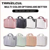ราคา ORANGE กระเป๋าเดินทางขนาด 12 นิ้ว กระเป๋าเดินทางขนาดเล็ก กระเป๋าเครื่องสำอางแบบพกพา พกพาสะดวกขึ้นเครื่อง (กระเป๋าเดินทาง) (1735253371646477834)