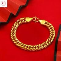 ราคา สร้อยข้อมือ XT Jewellery Korea 24k Boss แฟชั่นสำหรับผู้ชายและผู้หญิง 916 ชุบทองแท้ (1734035645263021927)