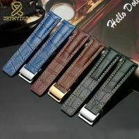 ราคา Suitable For 22Mm 24Mm Soft Calfskin Leather Watch Strap Band For Breitling Watchband Avenger/Navitimer Premier Bracelet Folding Buckle (1735387917921256481)