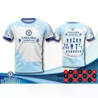 ราคา เสื้อบอลพิมพ์ลาย ยอดฮิต ลาย เชลซี สีฟ้าขาว Chelsea (1735160206556824978)