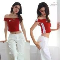 ราคา United Girls เสื้อปาดไหล่ลูกไม้ เสื้อปาดไหล่ (691) (1733190564239672376)