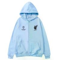 ราคา Liverpool FC x Champions League เสื้อกันหนาวมีฮู้ดซิปสีฟ้าอ่อน เสื้อสเวตเตอร์มีฮู้ดลำลองขนาดใหญ่สำหรับแฟนฟุตบอล Unisex (1733519408877241491)