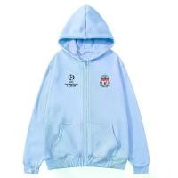 ราคา Liverpool FC x Champions League เสื้อกันหนาวมีฮู้ดซิปสีฟ้าอ่อน เสื้อสเวตเตอร์มีฮู้ดขนาดใหญ่แบบสบาย ๆ สำหรับแฟนฟุตบอล Unisex (1733519163326563475)