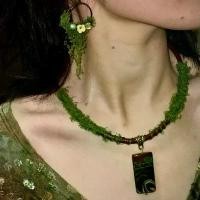 ราคา Forest green mixed-and-match spring-summer accessories, creative natural style, affordable earrings and necklaces (1735158398598677632)