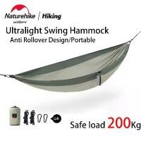ราคา Naturehike Camping Hammock Swing Ultralight Travel กลางแจ้งแบบพกพา 1/2 คน 200 กก.แบริ่งน้ําหนักกลางแจ้ง Forest แบบพกพา Hammock (1735379333406557618)