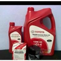 ราคา COD. TOYOTA น้ำมันเครื่องกึ่งสังเคราะห์ 10W-30 CT4 ขนาด 7 ลิตร พร้อมกรองน้ำมันเครื่อง VIGO,FORTUNER2.5,2.7,3.0 INNOVA , MUTERKDH200 , 1JZ , 2JZ , 1G , 7M รถตู้ D4D (1733021680371861140)
