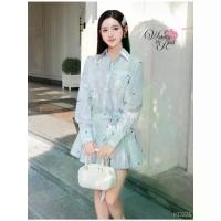 ราคา M11 งานป้าย Widelia@Real Set ชุดเซ็ทเสื้อเชิ้ต+กระโปรงสั้นจับจีบ+เข็มกลัดดอกไม้ สำหรับผู้หญิง เสื้อผ้าผู้หญิง ไซส์ S-L (1734945273172952708)