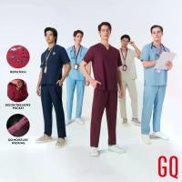 ราคา [ไม่ปักชื่อ] GQ Pro MED Men Scrub Premium Collection - เสื้อสครับผู้ชาย ผ้าสะท้อนน้ำ ใส่สบาย ยับยาก (ไม่ปักชื่อ) (1735219475318736720)
