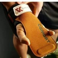 ราคา Cowhide Weight Lifting Grips ถุงมือยิมนาสติก Anti-Skid Gym ฟิตเนส Crossfit Trainining อุปกรณ์ 1 คู่ (1733690868274267282)