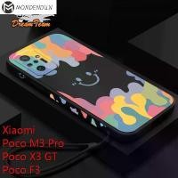ราคา เคสโทรศัพท์สำหรับ Xiaomi POCO C40 POCO M3 POCO M3 Pro POCO X3 POCO X3 NFC POCO X3 Pro การ์ตูนน่ารัก หน้ายิ้ม ขอบตรง เคส TPU ฝ้า เคสซิลิโคนนิ่ม + สายสั้น (1729622224142633326)