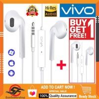 ราคา Buy 1 Free 1 VIVO XE680 Earphone หูฟัง หูฟังวีโว่ หูฟังแบบสอดหู VIVO Earphone มีสมอลทอล์คในตัว (1199960991)