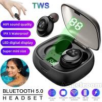 ราคา หูฟัง TWS พร้อมกล่องชาร์จ หูฟังบลูทูธไร้สาย แบบ 2 ข้าง ซ้าย ขวา รองรับ Bluetooth V5 0 หูฟังไร้สาย Touch Controlหูไร้สายขนาดมินิ (1565138126)