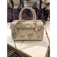 ราคา พร้อมส่ง แท้ 100 New Coach หมอน รุ่นใหม่ ROWAN SATCHEL WITH ROSE BOUQUET PRINT COACH 91604 IM CHALK MULTI (1684128406)