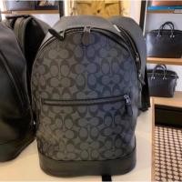 ราคา พร้อมส่ง แท้ 100 New Coach เป้ ขนาดใหญ่ รุ่น WEST SLIM BACKPACK IN SIGNATURE CANVAS COACH F78756 CHARCOAL BLACK (1316532059)