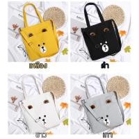 ราคา กระเป๋าผ้าสะพายข้างหน้าหมีบราวน่ารักสุดๆ B1039 (805272910)