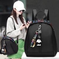 ราคา Pretty Girl กระเป๋าเป้สะพายหลัง กระเป๋าสะพายหลังผู้หญิง backpack women Black (355519568)