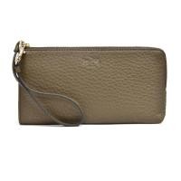 ราคา COACH แท้ กระเป๋าสตางค์ หนังแท้ ซิปปิด ช่องเยอะ COACH แท้ รุ่นหายาก COACH L ZIP REFINED GRAIN WALLET (1531980170)