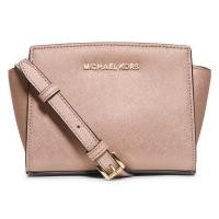 ราคา Michael Kors แท้ หนังฟอกกันรอยขีดข่วน สวยมาก Michael Kors Selma Mini Saffiano Leather Crossbody Ballet 32H3GLMC1L (1422582559)
