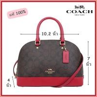 ราคา กระเป๋าสะพาย ทรงโดมเล็ก Coach F27583 Mini Sierra Satchel In Signature Canvas แท้100 (1551564347)