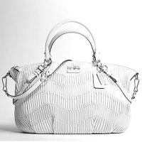 ราคา Coach Madison Gathered Leather Lindsey Satchel Bag รุ่น 15942 Pearl Grey (1429036874)