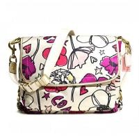 ราคา COACH แท้ ลายดอกไม้ สีสวย รุ่นหายาก COACH KYRA FLORAL DAISY SIGNATURE MESSENGER BAG รุ่น 17147 Multicolor (11249588)