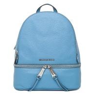 ราคา Michael Kors แท้ หนังแท้ หนังนิ่ม หนังดีมาก Michael Kors Rhea Small Leather Backpack 30S5SEZB1L Sky (1650612282)