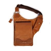 ราคา SAPA กระเป๋าสะพายข้างหนังแท้ กระเป๋าผู้ชาย สำหรับเก็บปืนพกสั้น ไอแพท อุปกรณ์ต่างๆ กันน้ำได้เป็นอย่างดี รุ่น SPB15 1 (105558929)