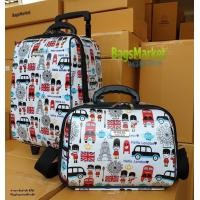 ราคา BB SHOP Luggage Wheal กระเป๋าเดินทางล้อลาก ระบบรหัสล๊อค เซ็ท 2 ใบ ขนาด 16 12 นิ้ว Hello Kitty Pink 3 Code F7719 16 New Arrival (433527884)