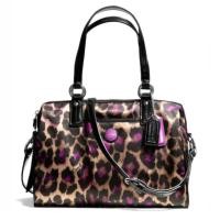 ราคา Coach Signature Ocelot Print Satchel Handbag รุ่น 25283 Multicolor (705906)