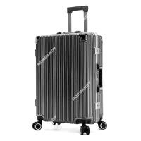 ราคา กระเป๋าเดินทางล้อลาก โครงอลูมิเนียม แบบล็อค ขนาด20 24 28นิ้ว 4ล้อ หมุนได้360องศา สีเงินสีแดงสีโรสโกลด์สีดำสีฟ้าสีเทาสีน้ำเงิน (1035532963)