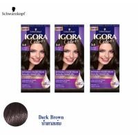 ราคา Schwarzkopf IGORA Colors สีปิดผมขาวอิ โกร่า No 3 0 DARK BROWN สีน้ำตาลเข้ม กล่องม่วง แพ็ค3ชิ้น (112139212)