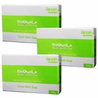 ราคา BeQuala Green Herb Soap สบู่บีควอล่า กรีนเฮิร์บ ปราศจากเคมี ทำความสะอาดผิวหน้าได้สะอาดเนียนลึก ขนาด 60 กรัม 3 กล่อง (135259957)