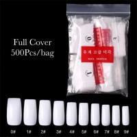 ราคา เล็บ PVC ห่อ 500ชิ้น เต็มเล็บ เบอร์ 0 9 (1402408705)