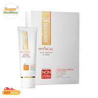 ราคา Smooth e Physical SunScreen spf50 40 กรัม สีขาว สมูทอี กันเเดด (1666296788)