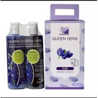 ราคา 1 ชุด 2ขวด Queen Herb ควีน เฮิร์บ ชุดแชมพูสมุนไพร แชมพูอัญชัน ทรีทเมนท์อัญชัน เร่งผมยาว 400ml (1025038797)