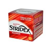 ราคา แผ่นเช็ดผิวหน้า เพื่อควบคุมสิว Stridex Soft Textured Pads Maximum Salicylic Acid 2 Acne Medication แผ่นเช็ดสิว กล่องสีแดง 55 แผ่น (469454564)