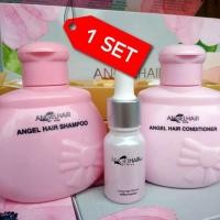 ราคา Angel Hair Set ใหญ่ แองเจิ้ล แฮร์ ชุดแชมพูนางฟ้า โฉมใหม่ ฟื้นฟูผมแห้งเสีย เร่งผมยาวคูณ 3 สีผมติดทนนาน ลดผมขาด หลุดร่วง ใน 1 ชุด ชุดใหญ่ 1ชุด ฟื้นฟูผมแห้งเสีย เร่งด่วน แชมพู 250 มล ครีมนวด 250 มล เซรั่