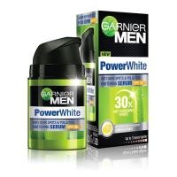 ราคา GARNIER MEN POWERWHITE ANTI DARK SPOTS POLLUTION WHITENING SERUM SPF30 40ml (1359596221)