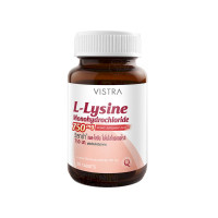 ราคา Vistra L Lysine Monohydrochloride 750mg 30เม็ด วิสทร้า ป้องกันเริม (1435812457)