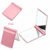 ราคา JJ กระจกแบบพกพา ไฟ LED สุดอเนกประสงค์ Compact Cosmetic Mirror Pink (118360492)