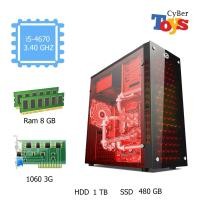 ราคา PC CPU I5 4670 แรม 8 การ์ดจอ Gtx 1060 3Gเหมาะกับคนชอบเล่นเกมส์ เคส Sapphire COMPACT (597000273)